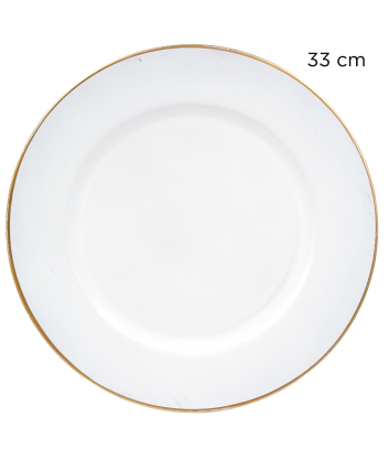 PLAT BASE BLANCO FILO DORADO