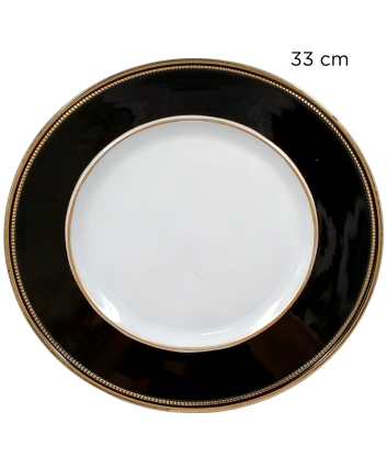 PLATO BASE NEGR/BL FILO DOR