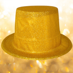 SOMBRERO PLAST DOR ESCARCHADO
