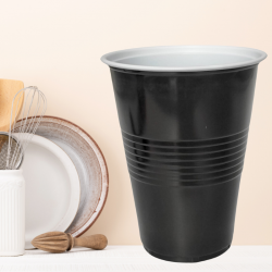 VASO GR. PLAST NEGRO 16ONZ