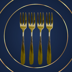 TENEDOR PLAST. DORADO