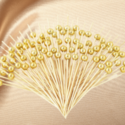 PALILLOS CON PERLAS DOR