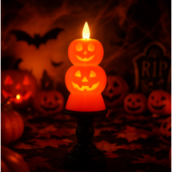 CANDELABRO DE CALABAZA CON LUZ