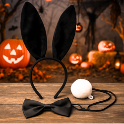 SET DE CONEJITA NEGRO 3PCS