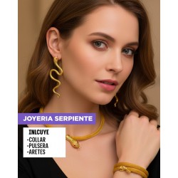 SET COLLAR/ARETES SERPIENTE