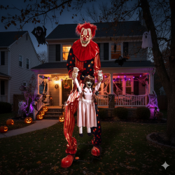 PAYASO GIGANTE C/NIÑA...