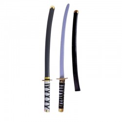 ESPADA PLASTICA NEGRA / BLANCO