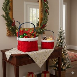 CESTA ROJA NAVIDAD PEQUEÑA XU