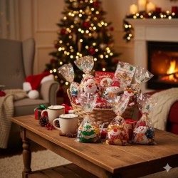 FUNDA NAVIDAD TRANSPARENTE...