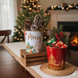 BALDE METAL NAVIDEÑO GRANDE...