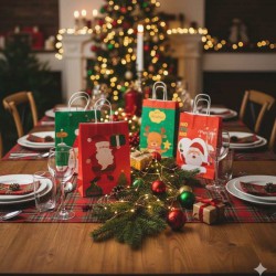 FUNDA NAVIDEÑA PAPEL 12PCS