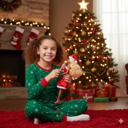 MUÑECA BARBIE RIZOS NAVIDAD XU