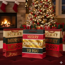 FUNDA REGALO NAVIDAD MERRY...