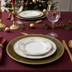 PLATO BASE VERDE ACEITUNA...