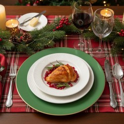 PLATO BASE VERDE FILO...