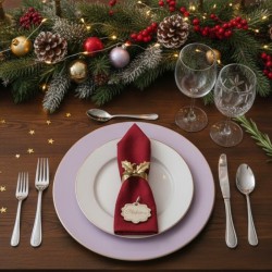 PLATO BASE LILA FILO DORADO XU