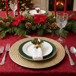 PLATO BASE PLATEADO TEJIDO XU