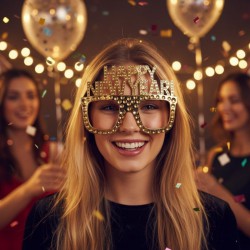 GAFAS HAPPY NEW YEAR DORADA XU