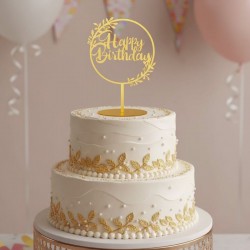 CAKE TOPPER H/B DORADO BASE XU
