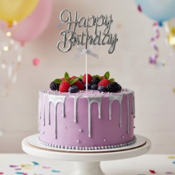 TOPPER H/BDAY PLATA XU