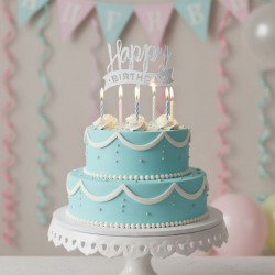 CAKE TOPPER PLATA H/B...