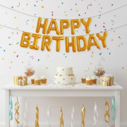 GLOBO HAPPY BIRTHDAY DORADO XU