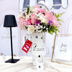 Blush: Ramo de rosas con...