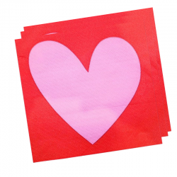 SERVILLETA ROJA /CORAZON ROSA