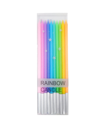 Velas arcoiris x10
