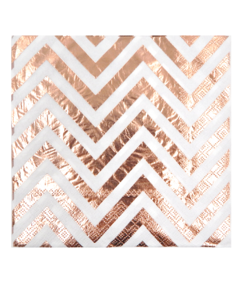 Servilleta Zig Zag Oro Rosa x20