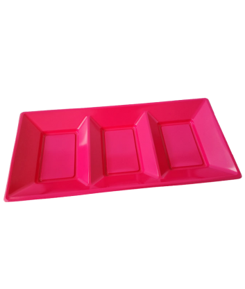 Bandeja Rectangular Fucsia x3