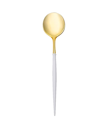Cuchara Peq. Dorado/Blanco x12