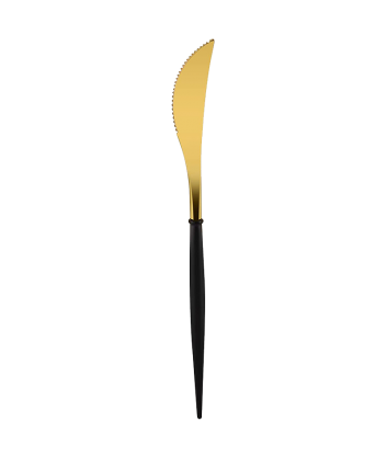 Cuchillo Dorado/Negro x12