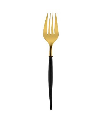 Tenedor Dorado/Negro x12