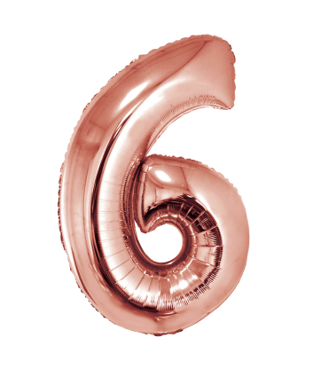 Globo Num 6 Rose Gold Med