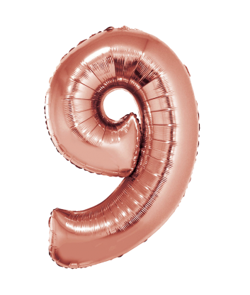 Globo Num 9 Rose Gold Med