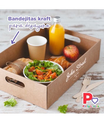 Caja Bandeja Kraft Gr.