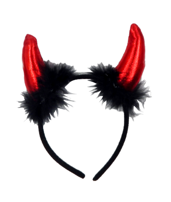 DIADEMA CUERNOS ROJOS