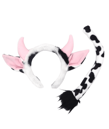 DIADEMA PELUCHE VACA