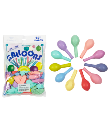 Globos R12 Pastel Surtido x100