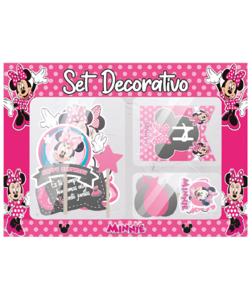 Set Decorativo Minnie Rosa