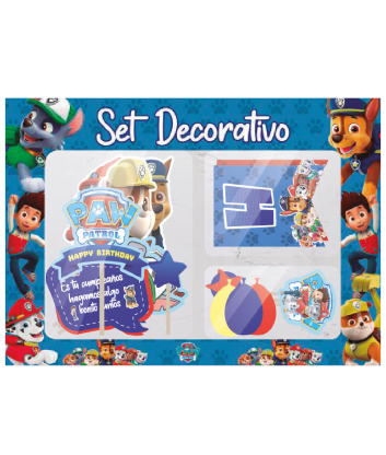 Set Decorativo Paw Patrol