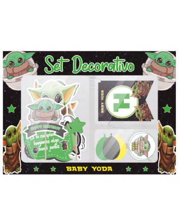 Set Decorativo Baby Yoda