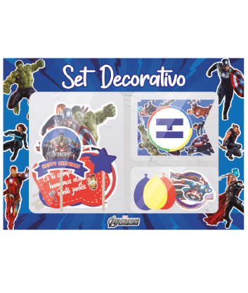 Set Decorativo Avengers