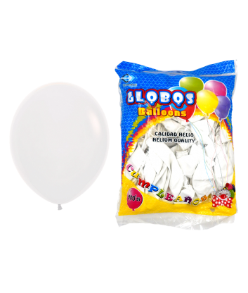 Globos R12 Blanco X100