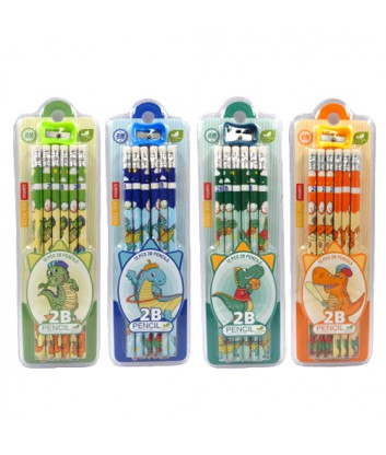 Set Lapiz 2B Dinosaurio X12U