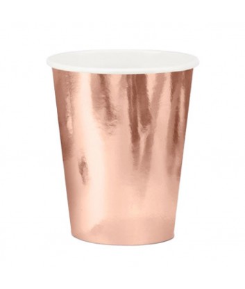 Vaso cartón rose gold X10