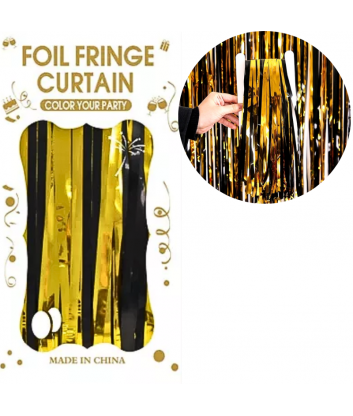 CORTINA TINSEL DOR/NEG XU...