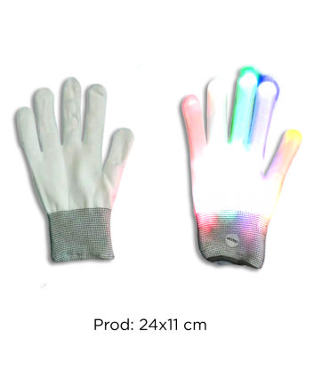 GUANTE BLANCO LED X 2PZS