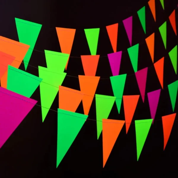 BANDERIN TRIANG NEON X12